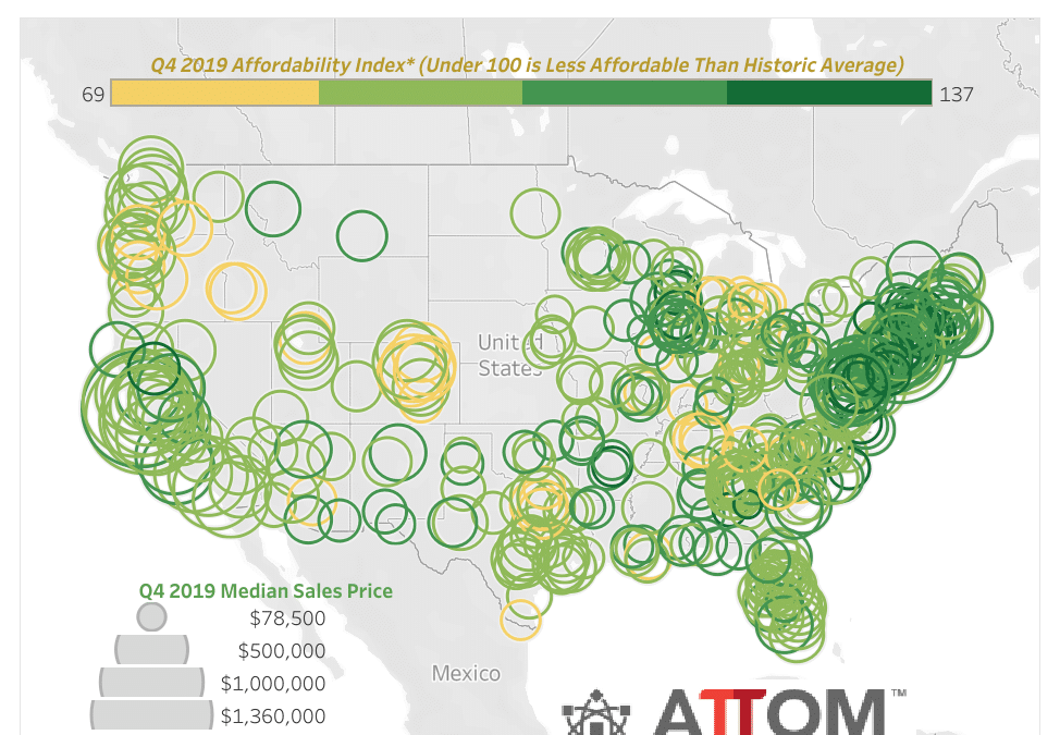 Median Home Prices Still Unaffordable for Average U.S. Wage Earners in Q4 2019