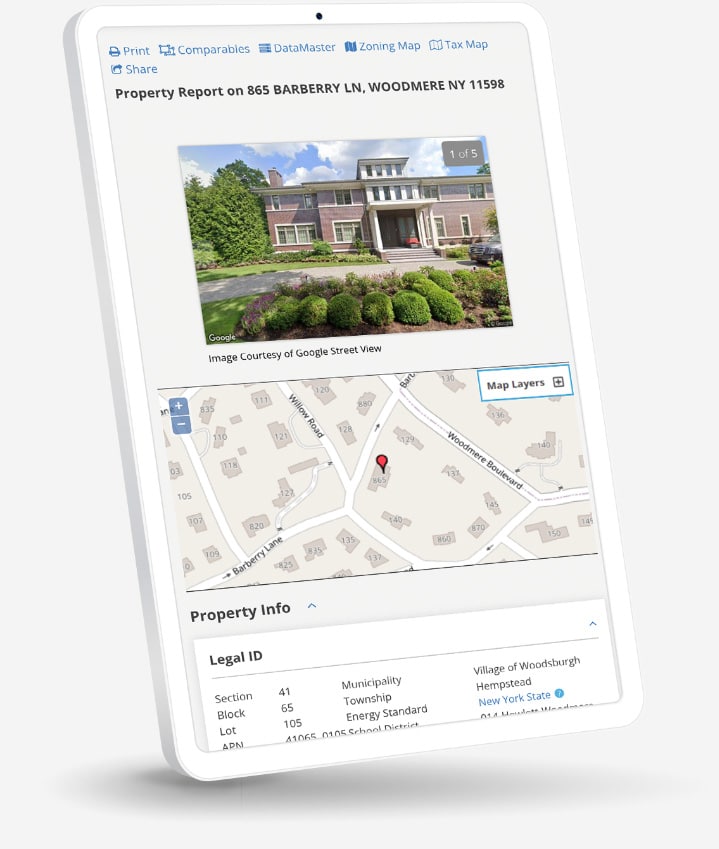property report in tablet