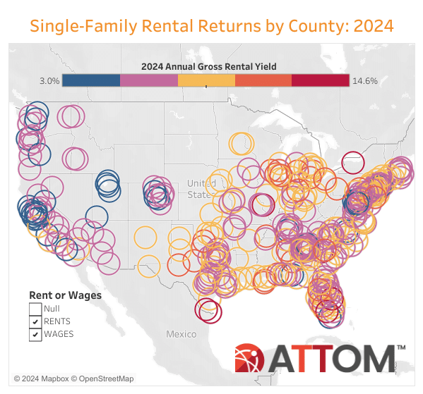 ATTOM Ranks Best Counties for Buying Single-Family Rentals in 2024