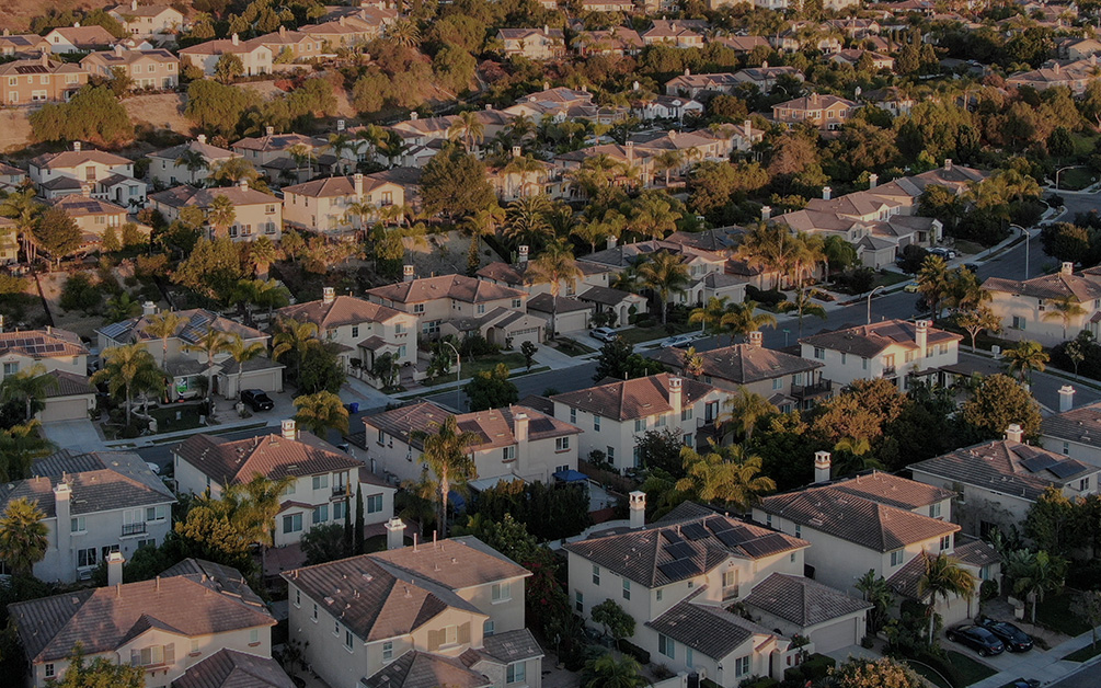 background of houses in neighborhood