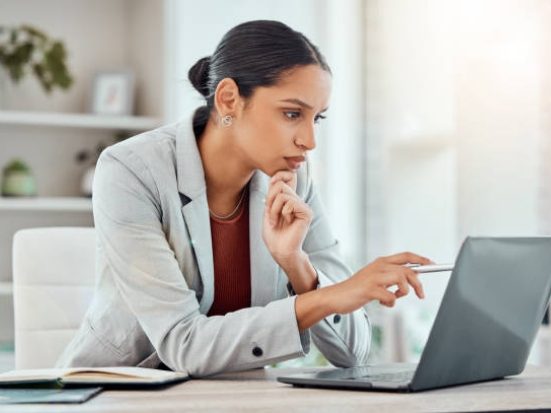 What is Bulk Data Licensing Diagram Woman at a laptop
