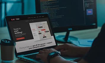 User on a laptop screen looking at ATTOM data