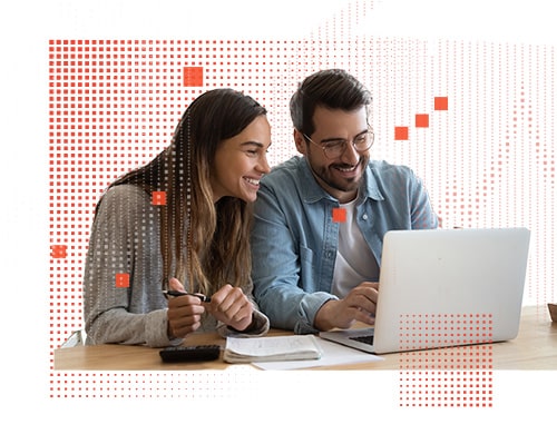 Two People On Laptop